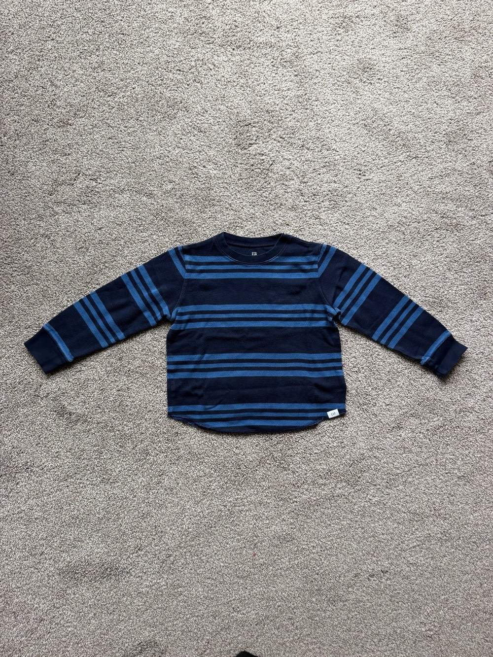 GAP Navy and Blue Striped Long-Sleeve Tee